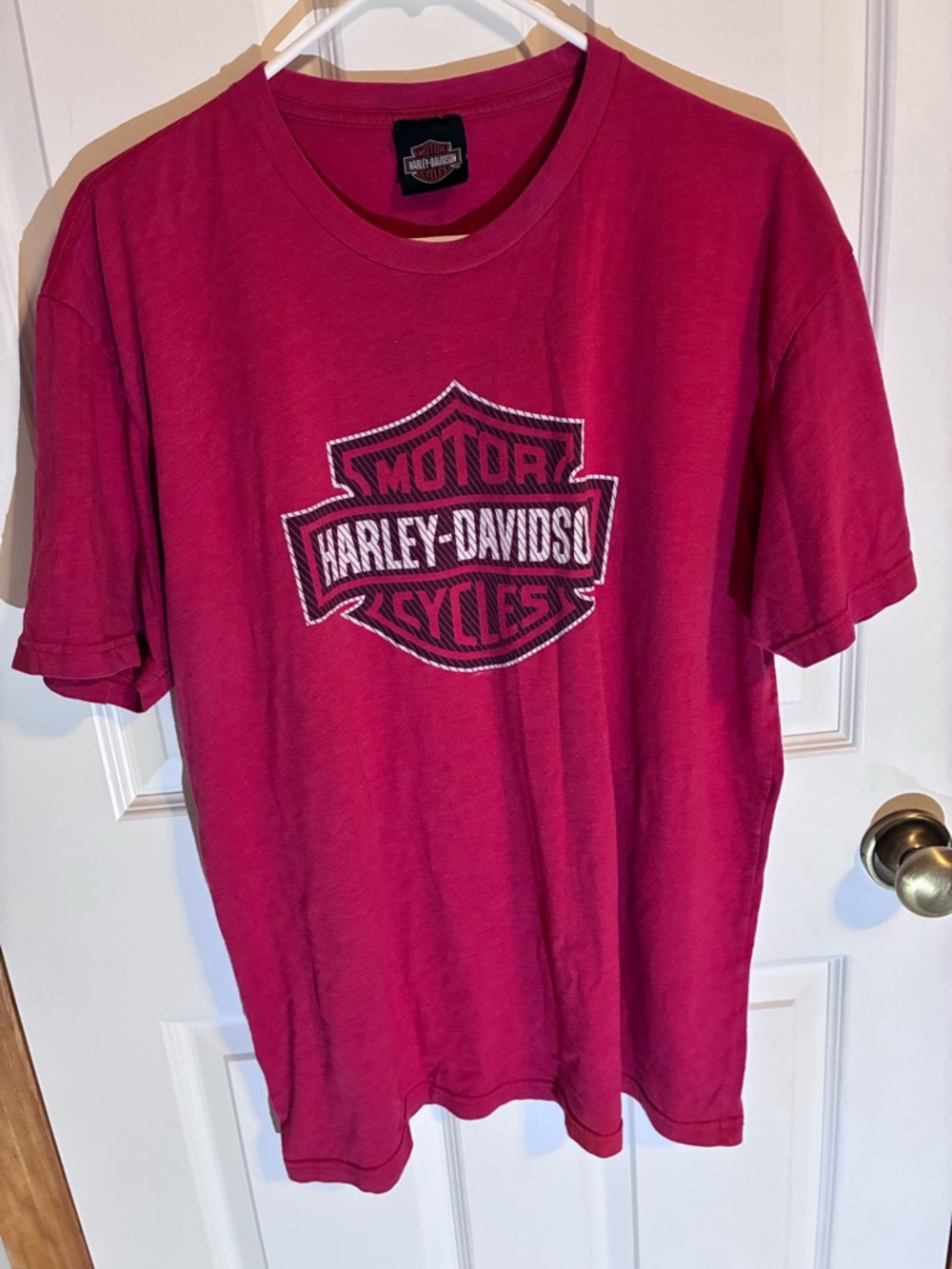 Harley-Davidson Men’s Magenta Logo Short Sleeve Tee Washington DC - Picture 1 of 3